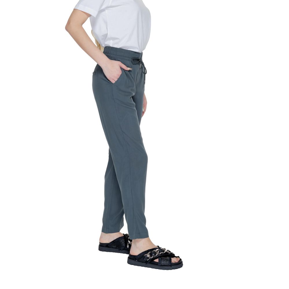 Green Viscose Casual Pants