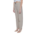 Beige Polyamide Cropped Pants
