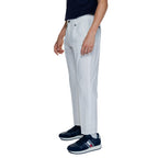 White Cotton Casual Pants