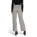 Black Polyester Flared Pants