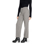 Black Polyester Flared Pants