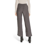 Gray Viscose Casual Pants