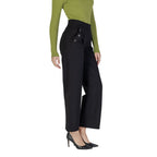 Black Viscose Casual Pants