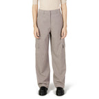 Beige Polyester Cargo Pants