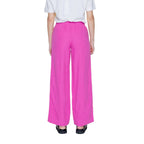 Pink Linen Casual Pants