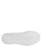 White Leather Classic Low Top Sneakers Shoes