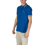 Blue Cotton Polo Shirt