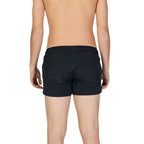 Black Polyester Swim Shorts
