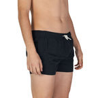 Black Polyester Swim Shorts