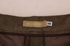 Brown Velvet Bermuda Shorts