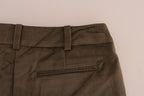 Brown Velvet Bermuda Shorts