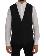 Gray Wool Stretch Vest