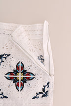 Mulicolor Majolica Cutout Capri Pants