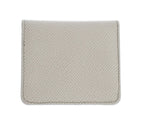 White Dauphine Leather Case Wallet