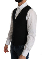 Black Wool Dress Waistcoat