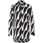 Black And White Viscose Blouse