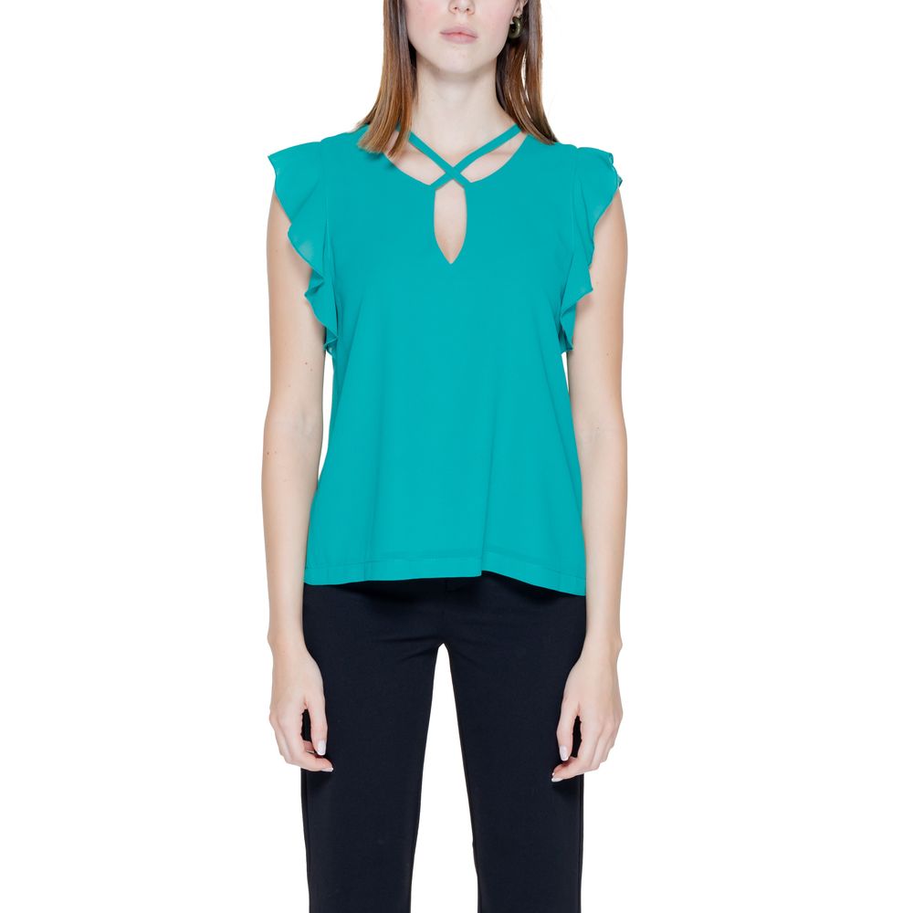 Bicolor Polyester Blouse