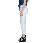 White Cotton Casual Pants