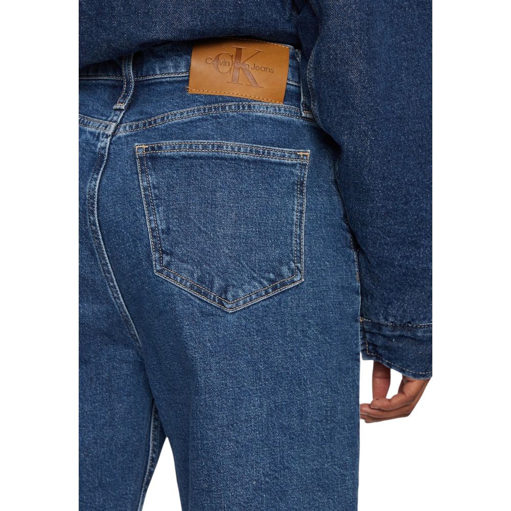 Blue Cotton Mom Jeans