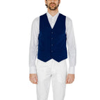 Blue Polyester Waistcoat