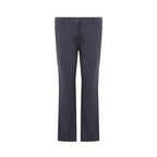 Blue Linen Casual Pants