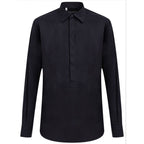 Navy Blue Cotton Dress Shirt