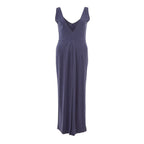 Blue Viscose Casual Dress