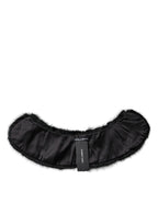 Black Fur Shawl Neck Wrap Cover Collar Scarf