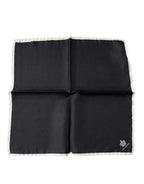 Black Crown Logo Square Handkerchief Scarf