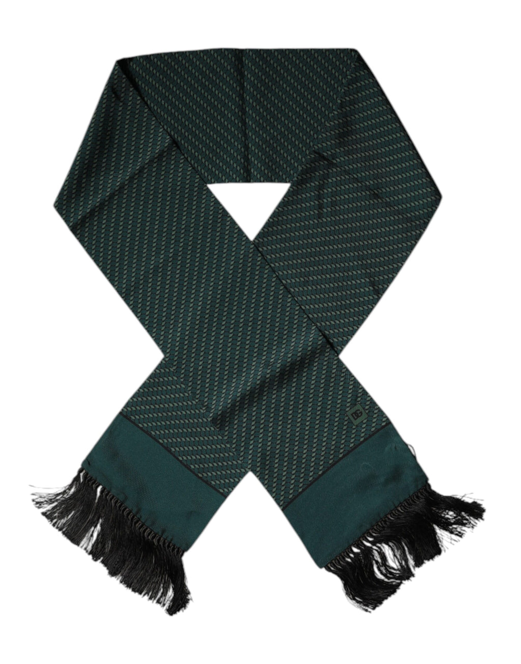 Dark Green Fantasy Fringes Neck Wrap Scarf