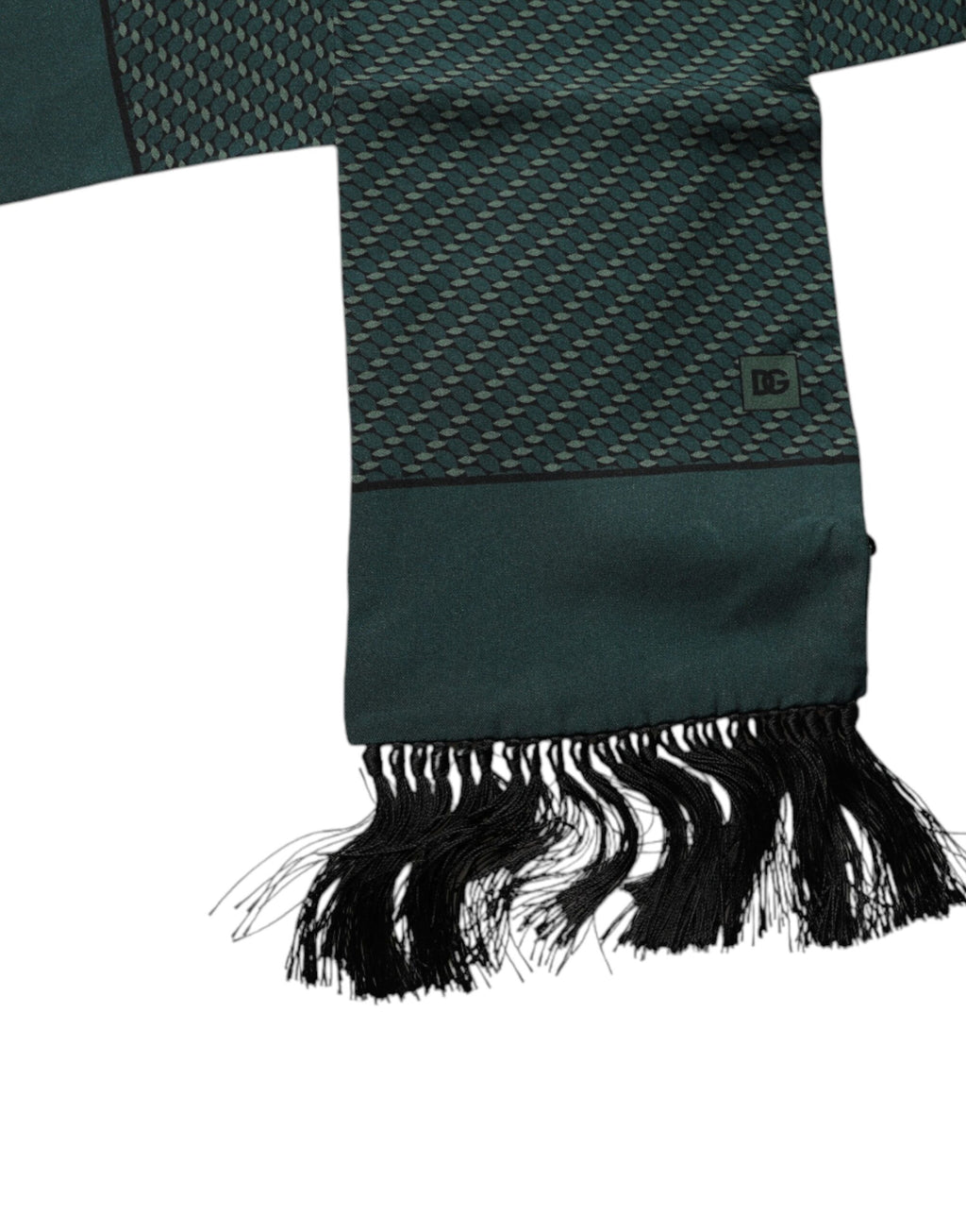 Dark Green Fantasy Fringes Neck Wrap Scarf