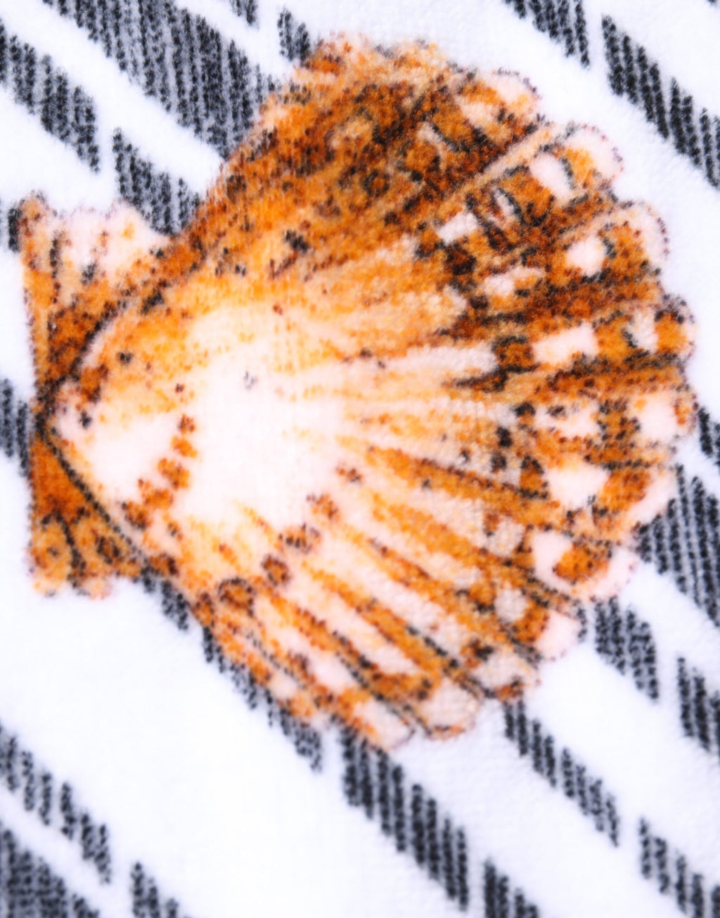 Multicolor Stripes Seashells Beach Towel