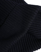 Black Cashmere Knitted Winter Beanie Hat