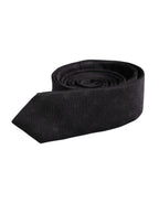 Black Circles Silk Adjustable Necktie Tie