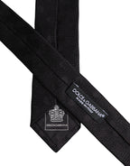 Black Circles Silk Adjustable Necktie Tie