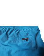 Turquoise Logo Beachwear Shorts 2Pc Swimwear