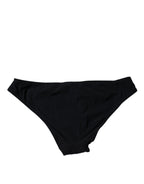 Black Nylon Stretch Mid Waist Panty Underwear