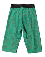 Green Logo Monogram Cropped Tights Underwear