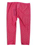 Fuchsia Logo Lace Lingerie Cropped Tight Underwear