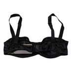Black Silk Stretch Balconette Brassiere Underwear