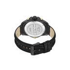 Black Artificial Leather Dress Watch