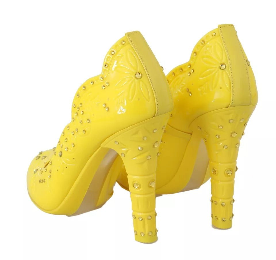 Yellow Crystal Heels CINDERELLA Shoes