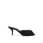 Black Cotton Mules