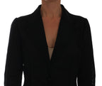 Black Nylon Net Blazer Jacket