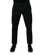 Dark Green Cotton Loose Men Denim Jeans