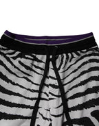 Black White Zebra Men Jogger Sweatpants Pants