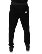 Black Logo Men Jogger Cotton Sweatpants Pants