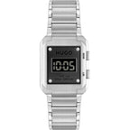 Silver Stainless Steel Digital Watch
