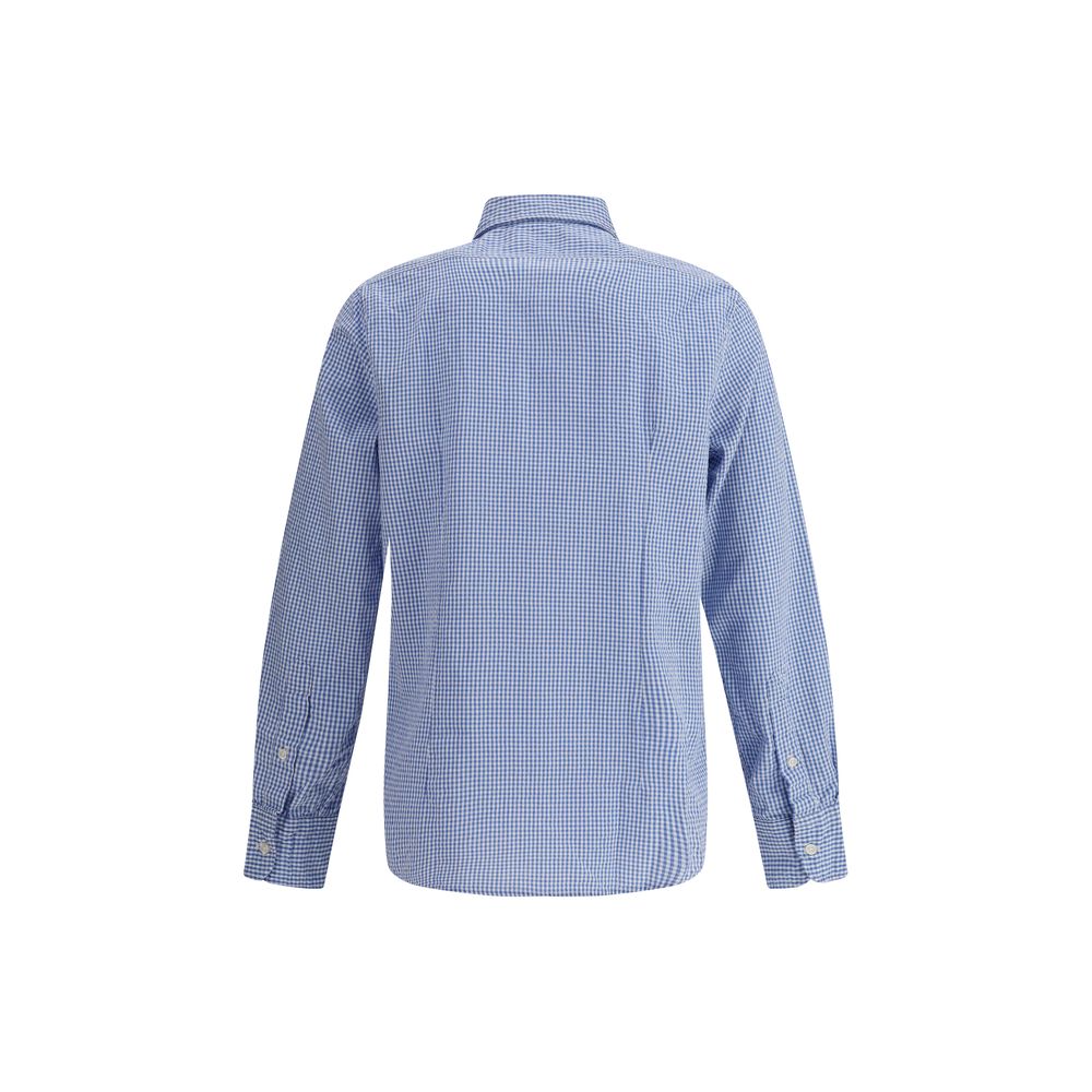 Blue Cotton Pattern Shirt