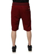 Maroon Rip Style Bermuda Sweatshorts Shorts